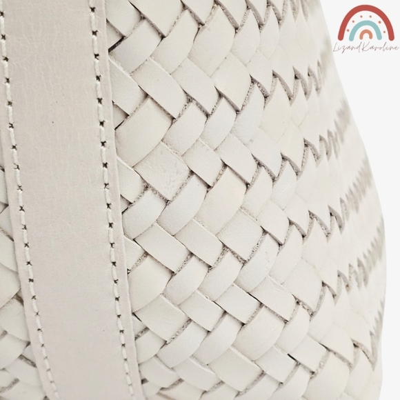 New! Madewell Handwoven Mini Tote Woven Leather Bag in Alabaster - Picture 13 of 16